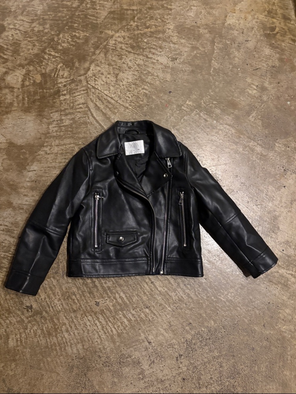 Zara girls Faux Leather Moto Jacket